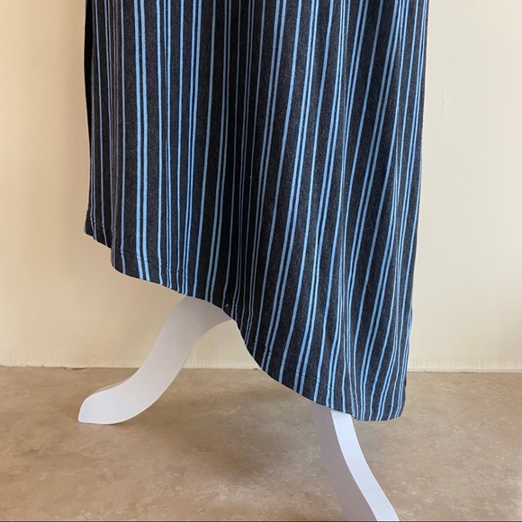 CAbi Dia Dress Gray and Blue Stripe Sleeveless Maxi Dress Women Size XS - Picture 6 of 9